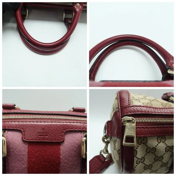 GUCCI Boston Brown Leather Satchel 656-032925 - Picture 7 of 12